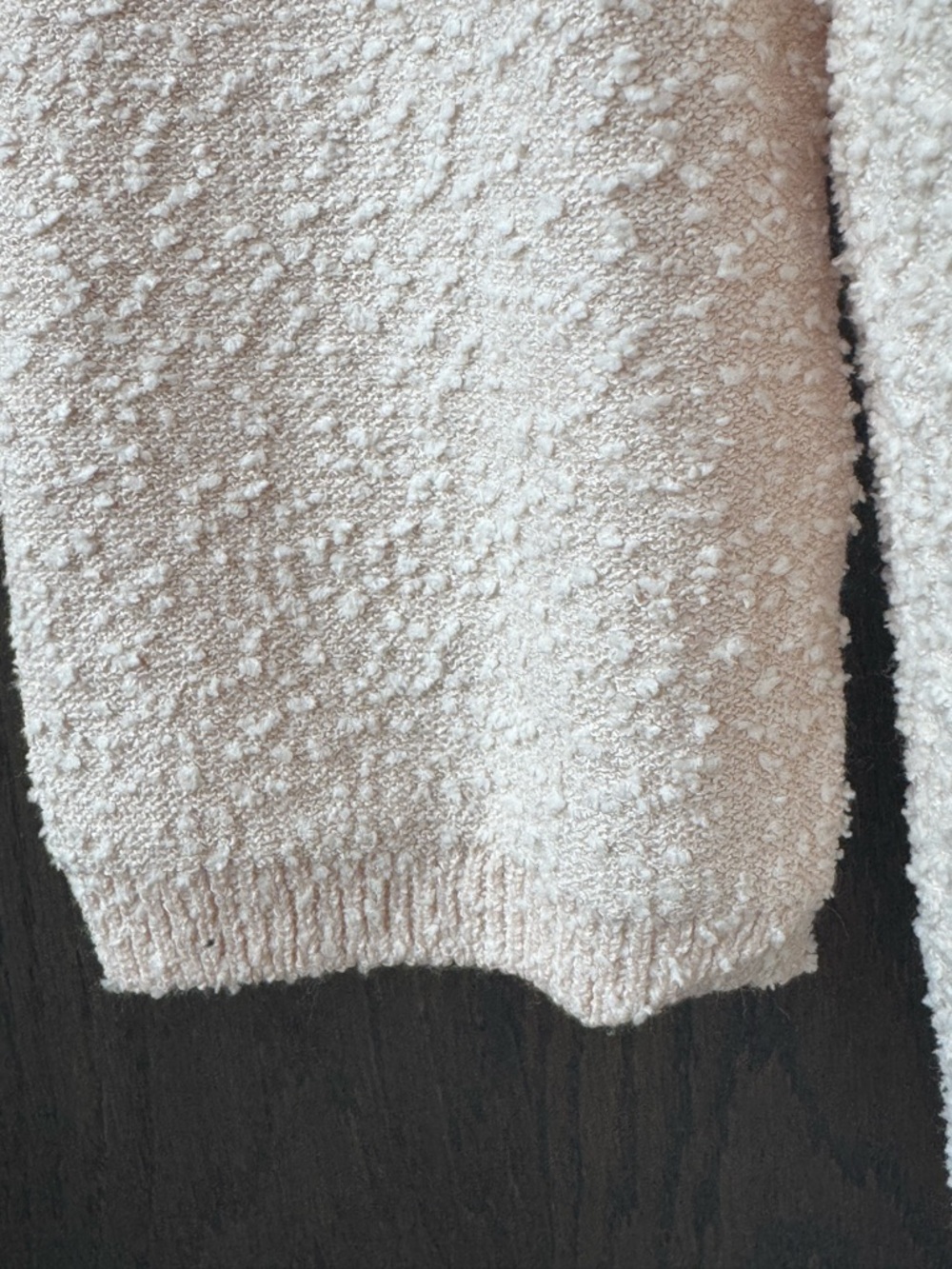 Saodimallsu Cream Textured Long Sleeve Dress - Women small - Picture 6 of 8